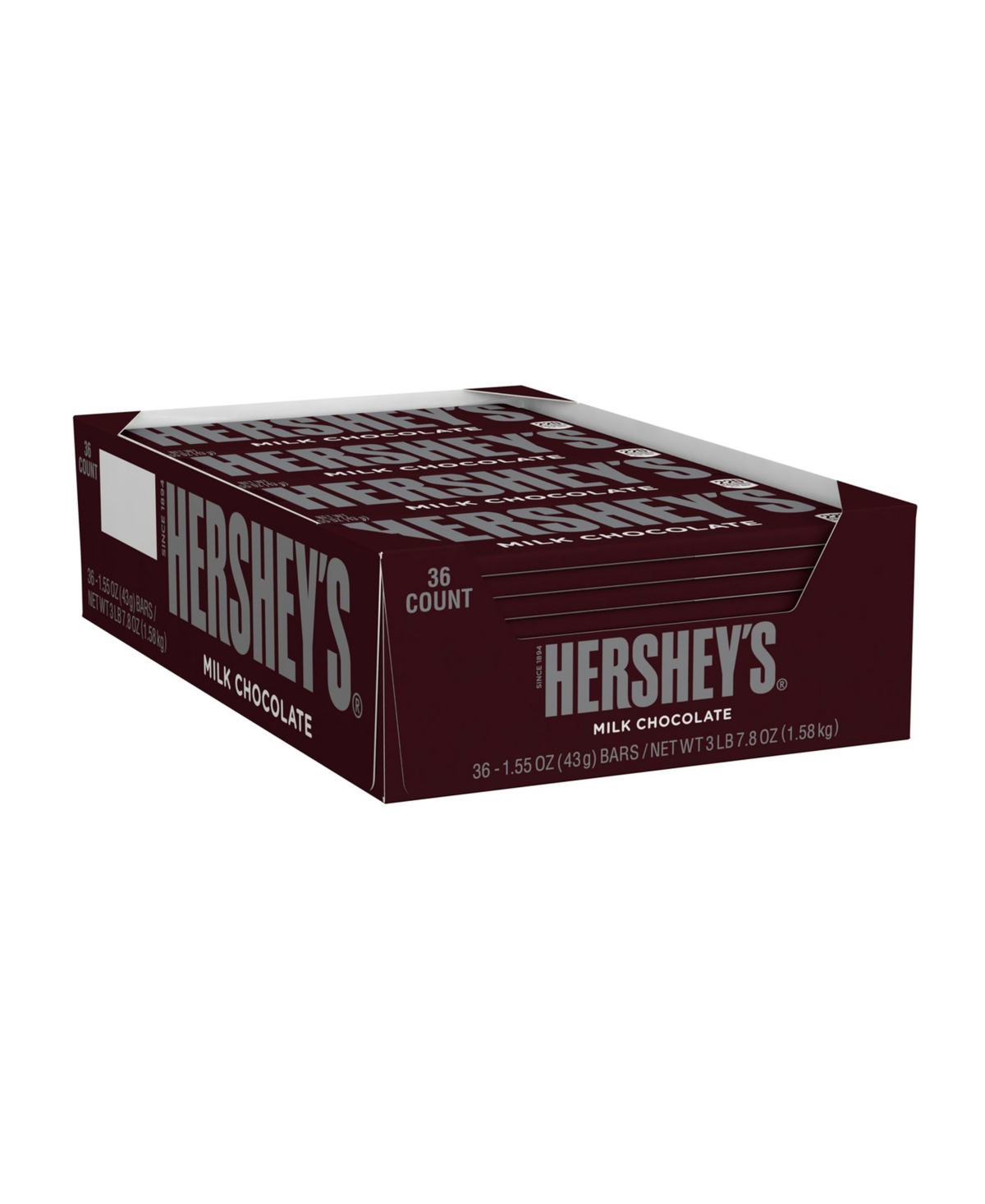 UPC 034000240005 product image for Hershey's Milk Chocolate Bar, 1.55 oz, 36 Count | upcitemdb.com
