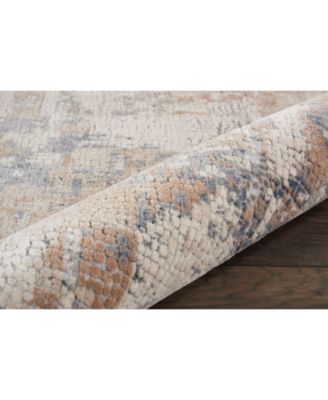 Rustic Textures RUS06 Beige and Gray 5'3" x 7'3" Area Rug