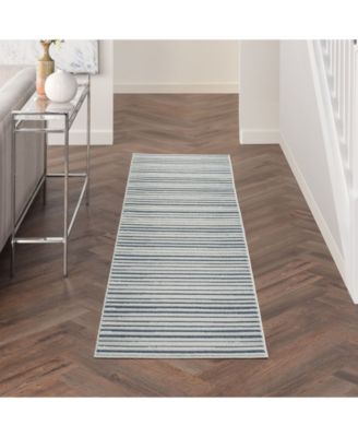 Key Largo KLG01 Blue 2'2" x 10' Runner Rug