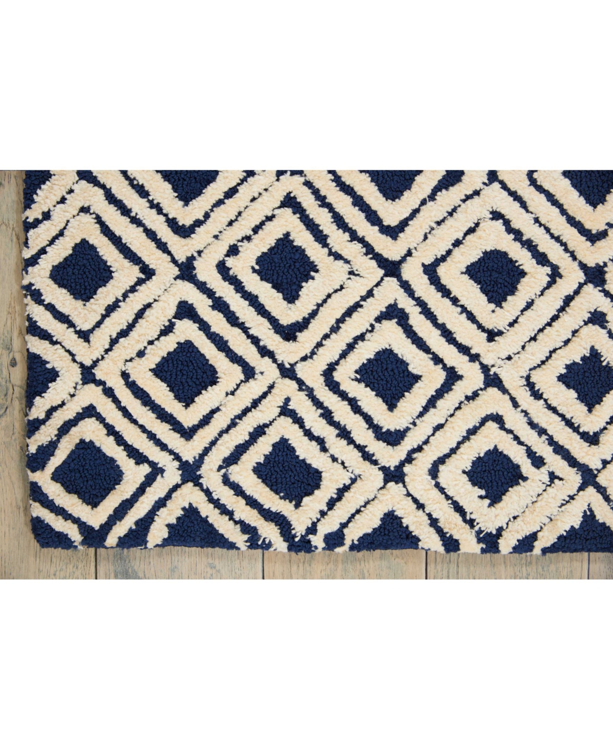 Nourison Home Deco Mod DEC02and Ivory Area Rug - Navy/ivory