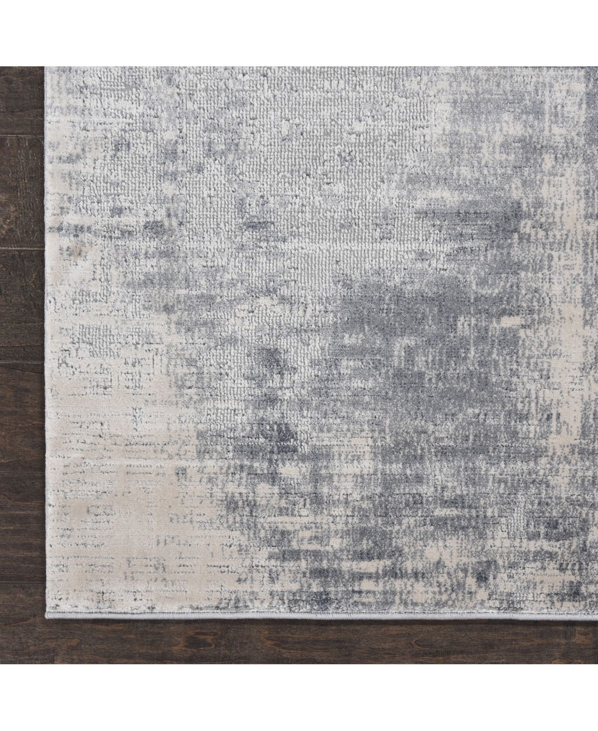 Nourison Home Rustic Textures RUS02and Ivory Area Rug - Blue/ivory