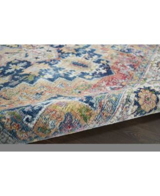 Ankara Global ANR11 Blue and Multi 4' x 6' Area Rug