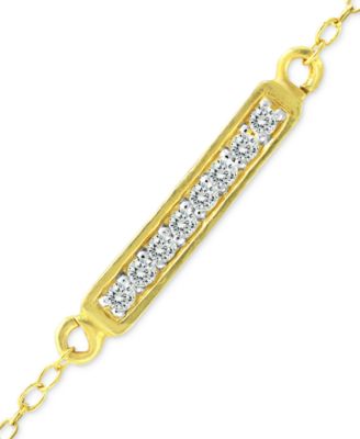 Cubic Zirconia Bar Ankle Bracelet, Created for Macy's