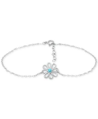 Giani Bernini - Cubic Zirconia Ankle Bracelet in Sterling Silver (Also in Lab-Created Pink Sapphire)