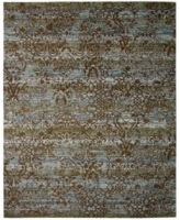 Closeout! Nourison Home Rhapsody RH009 Blue and Moss 5'6