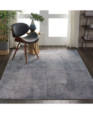 Rustic Textures RUS05 Gray 5'3" x 7'3" Area Rug