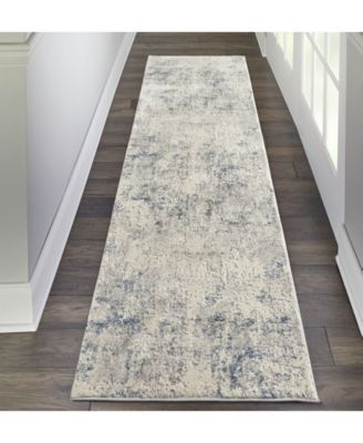Rustic Textures RUS07 Ivory and Gray Rug