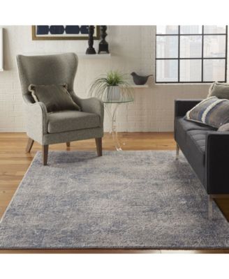 Nourison Home Rustic Textures Rus09 Ivory Mist Rug In Gray