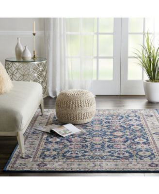 Ankara Global ANR13 Navy and Multi 5'3" x 7'6" Area Rug