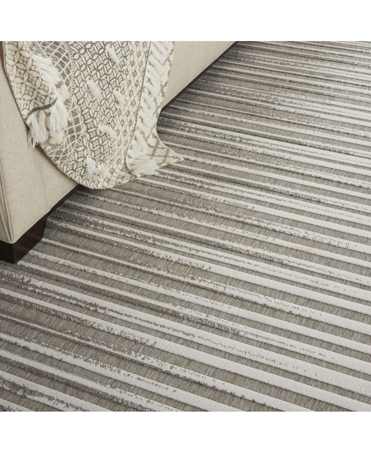 Nourison Home Key Largo KLG01Outdoor Area Rug - Silver