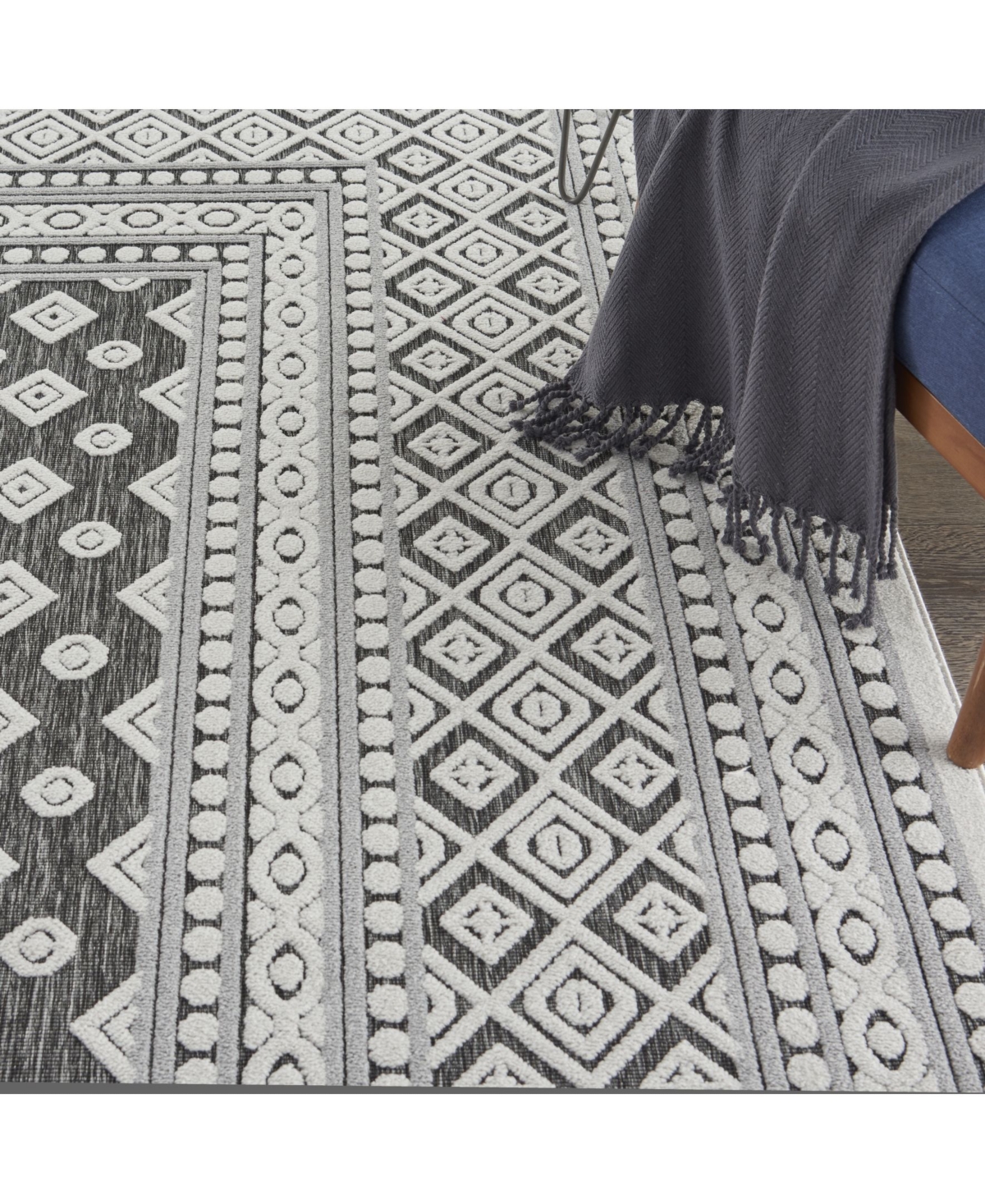 Nourison Home Key Largo KLG02Outdoor Area Rug - Onyx