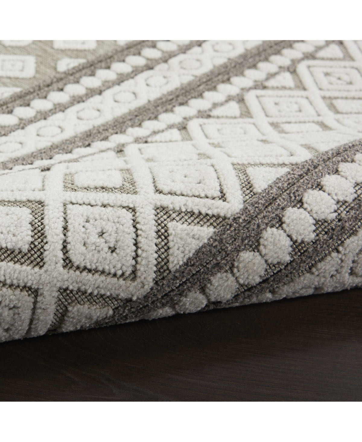 Nourison Home Key Largo KLG02Outdoor Area Rug - Silver