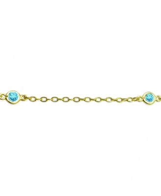 Multi-Stone Ankle Bracelet (Also in Cubic Zirconia), Created for Macy's