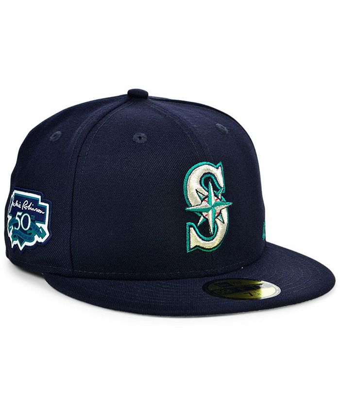 New Era Seattle Mariners Jackie Robinson 50th Patch 59FIFTYFITTED Cap