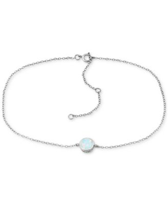Giani Bernini - Lab-Grown Opal Ankle Bracelet (Also in Cubic Zirconia)