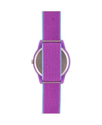 ewatchfactory - Disney Frozen 2 Elsa and Anna Girls' Purple Plastic Time Teacher Watch 32mm