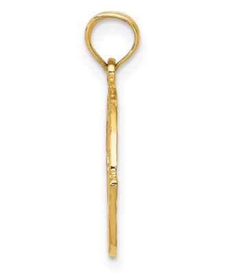 Claddagh Charm Pendant in 14K Yellow Gold