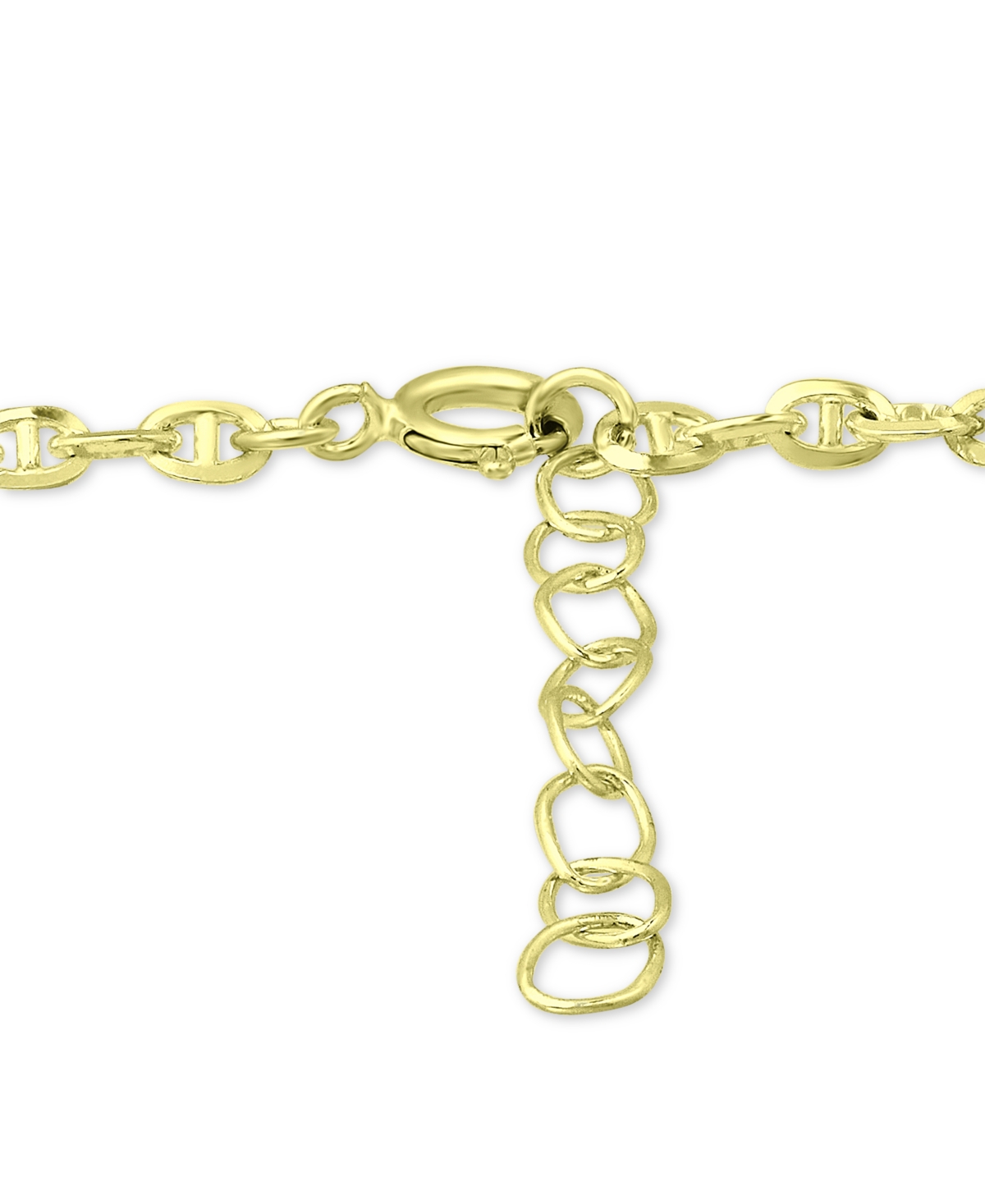 Giani Bernini Mariner Link Ankle Bracelet in Sterling Silver and 18k Created for Macy's - Gold Over Silver