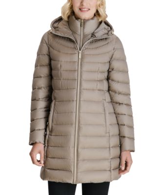 michael kors packable down jacket taupe