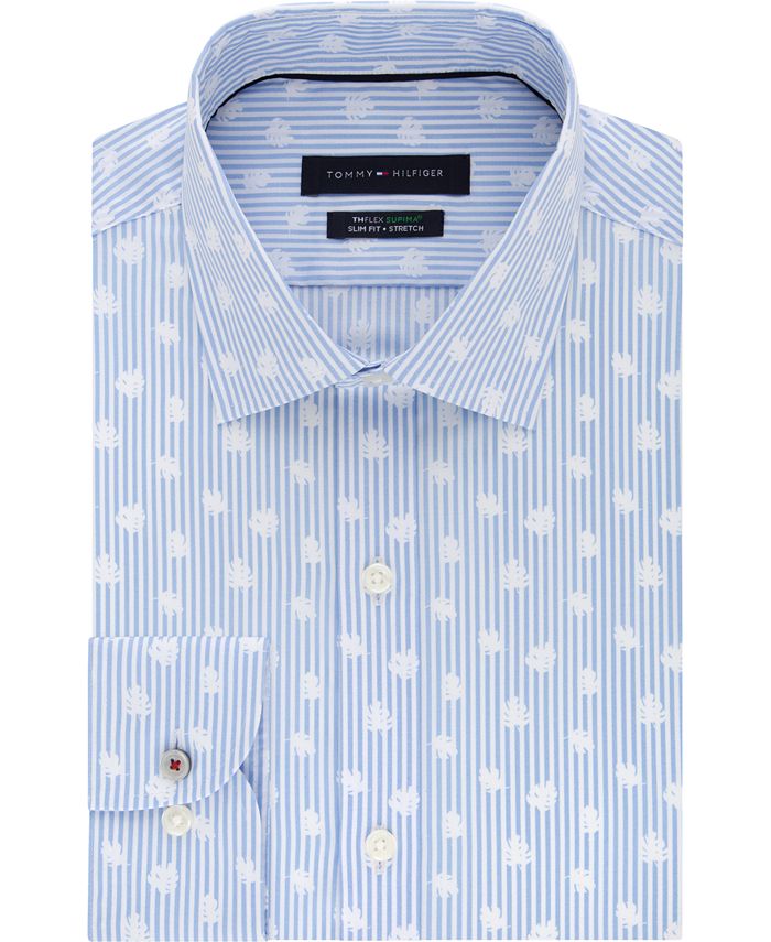 Tommy Hilfiger Men s Slim Fit Non Iron TH Flex Performance Stretch