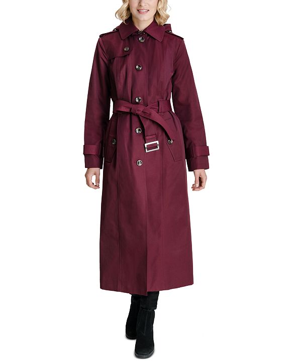 London Fog Hooded Maxi Trench Coat & Reviews - Coats - Women - Macy's