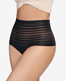 Lace Stripe High-Waisted Cheeky Hipster Panty 012890