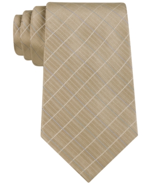 Calvin Klein Etched Large Grid Windowpane Slim Tie