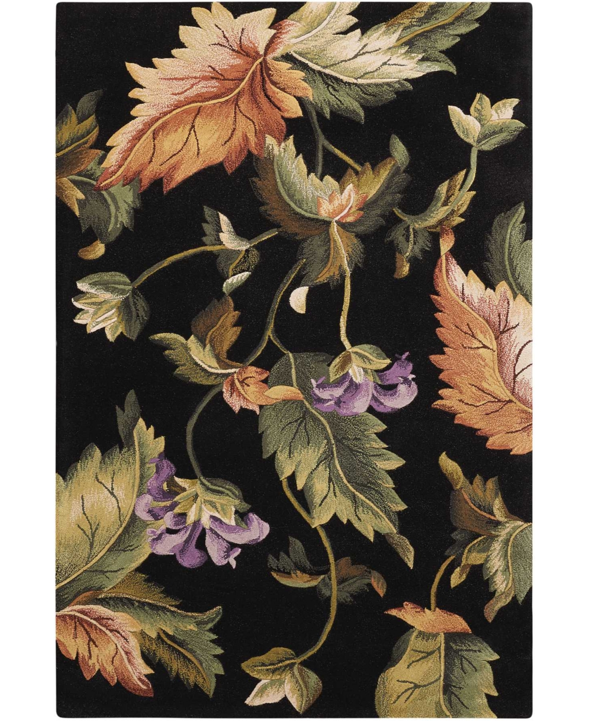 Nourison Home Tropics TS05 Black 8' x 11' Area Rug - Black