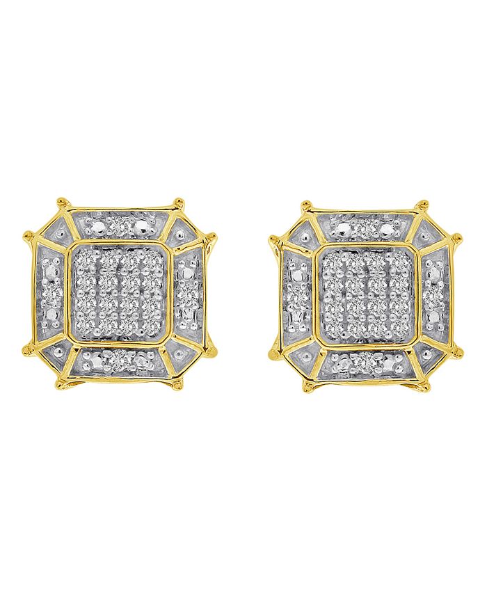 Macy's - Men's Diamond (1/6 ct.t.w.) Earring in 10K Yellow Gold