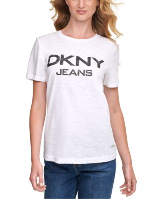 DKNY Jeans - Juniors' Cotton Logo T-Shirt