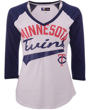 G-iii Sports Women's Minnesota Twins Its A Game Raglan T-Shirt