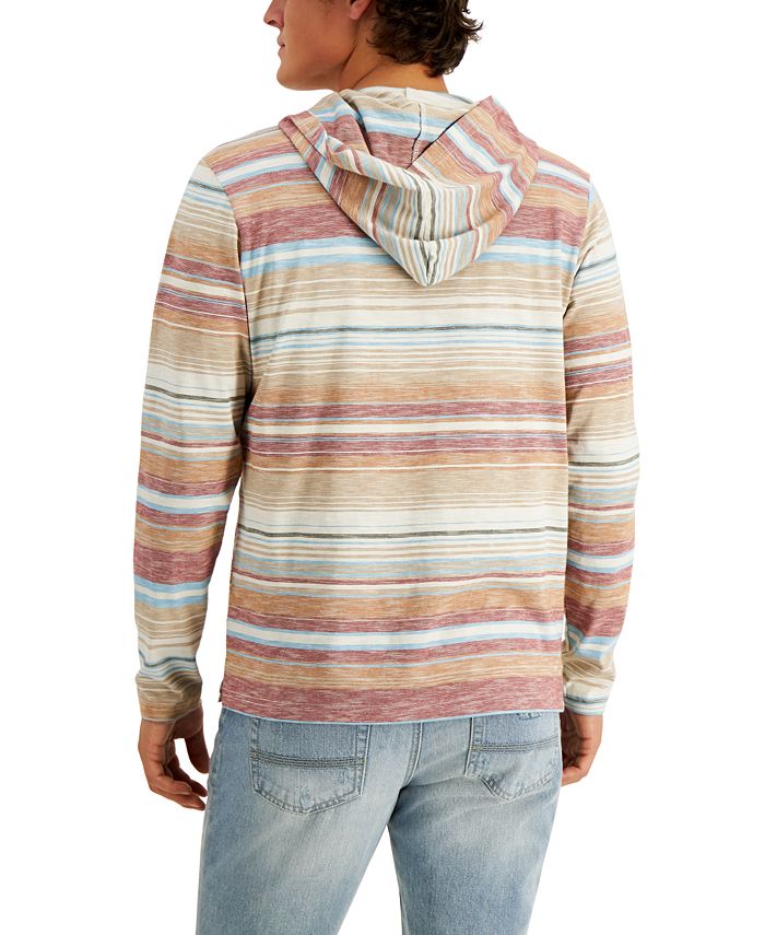 Sun + Stone Men's YarnDyed Blanket Striped Hoodie, Created for Macy's