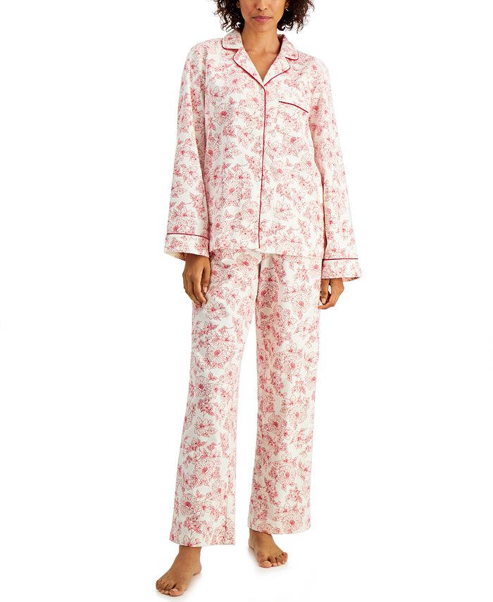 Assorted Colors Charter Club Women's 2-Piece Graphic Top & Pants Pajama Set 