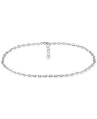 Mariner Link Ankle Bracelet in Sterling Silver and 18k Gold Over Silver