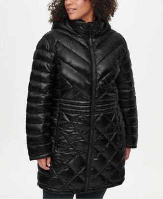 plus size packable down coat