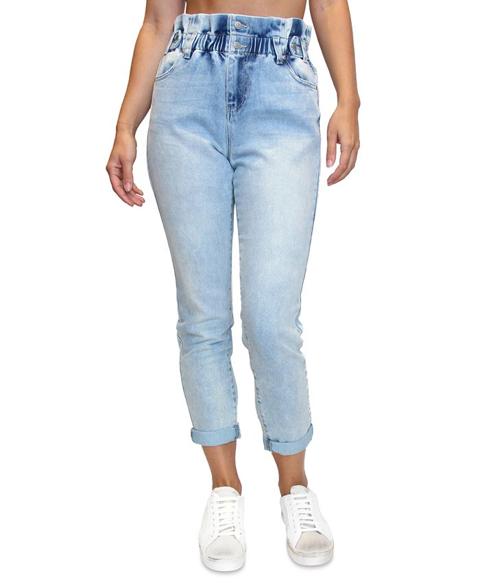 Paper bag 2025 waist skinny jeans