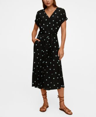 mango polka dot print dress