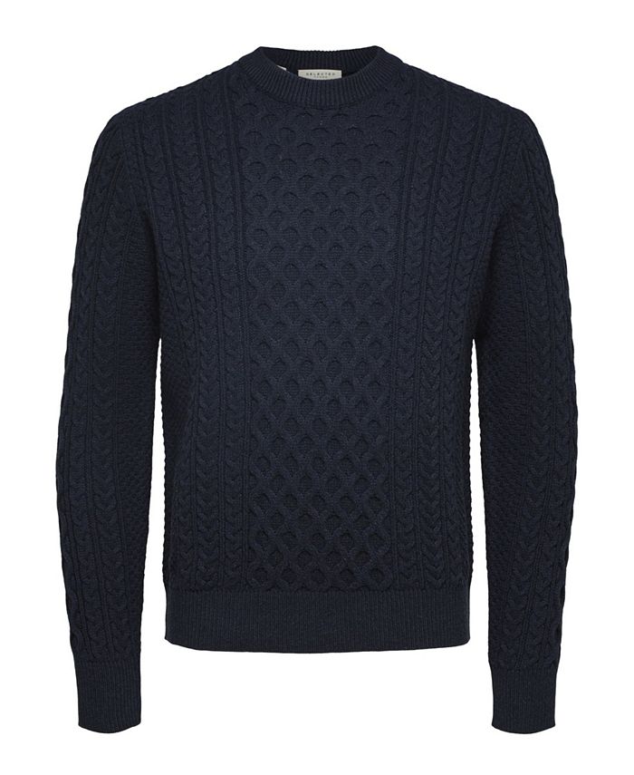 Selected Men's Cable Knit Sweater Macy's