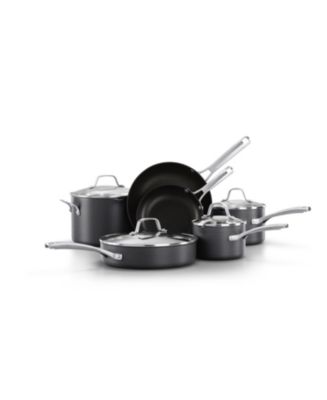 Classic Hard-Anodized Nonstick Pots and Pans, 10-Piece Cookware Set