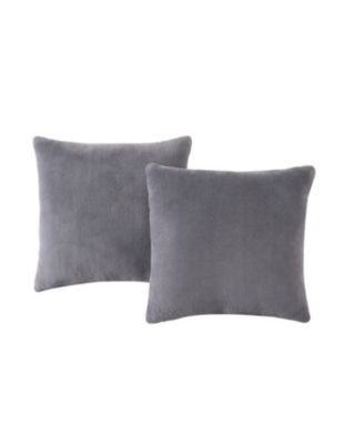 Photo 1 of Velvet 18" Square Decorative Pillow 2-Pack Dark Gray- Insert Included