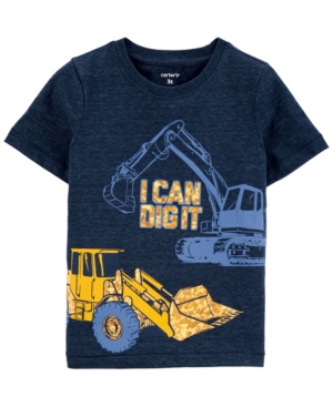 image of Carter-s Toddler Boy Construction Snow Yarn Tee