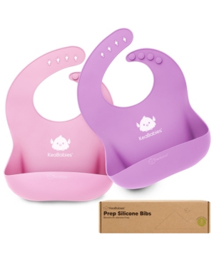 KeaBabies Baby Boys and Girls Silicone Bibs