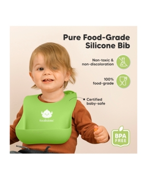 KeaBabies Baby Boys and Girls Silicone Bibs