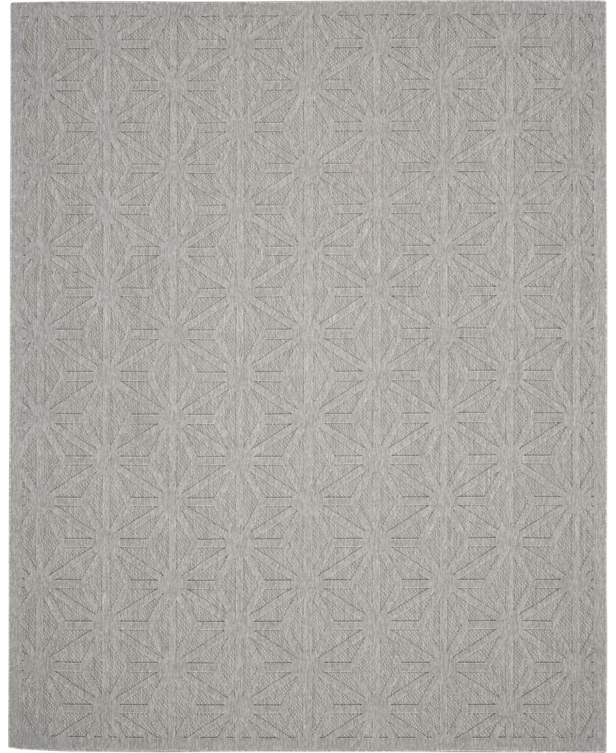 Nourison Home Cozumel CZM01 Silver 8'10in x 11'10in Outdoor Area Rug - Silver