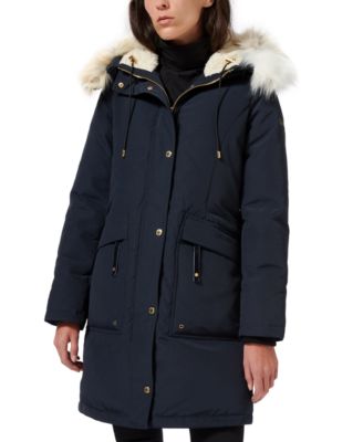 women's parka with real fur trimmed hood