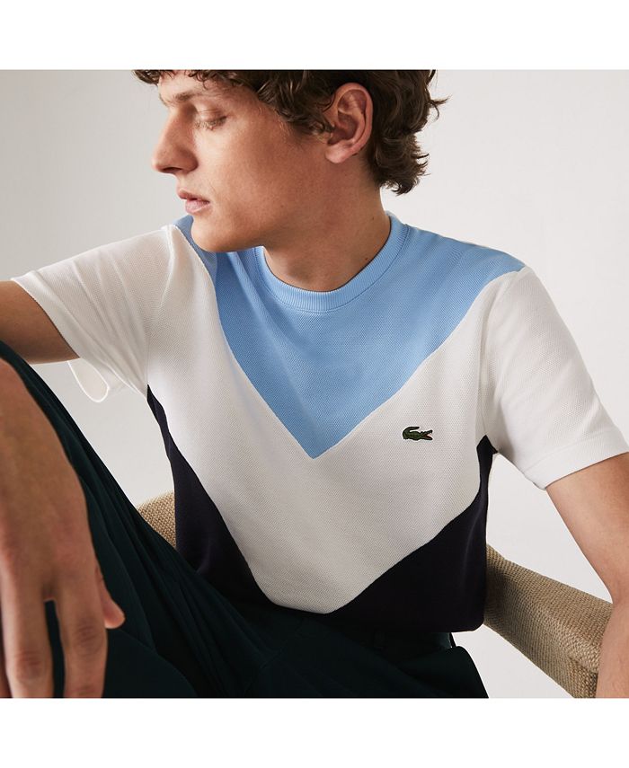 Lacoste Men's Regular-Fit Performance Pique Colorblocked T-Shirt ...
