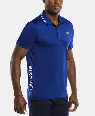 Lacoste Men's SPORT Short Sleeve Stretch Jersey Polo Shirt with Side ...