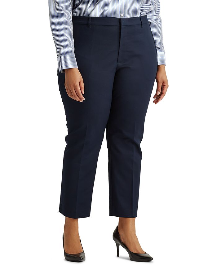 lauren ralph lauren tartan skinny crop pants