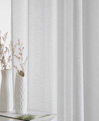 2 Piece Semi Sheer Voile Window Curtain Drapes Grommet Panels for Bedroom, Living Room & Kids Room
