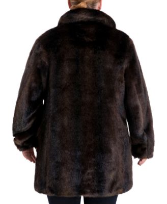 plus size faux fur coat